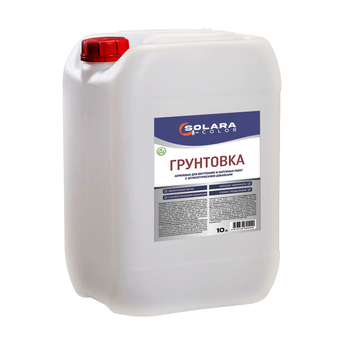 Грунтовка акриловая Solara Color проникающая для внутренних и наружных работ 3 л